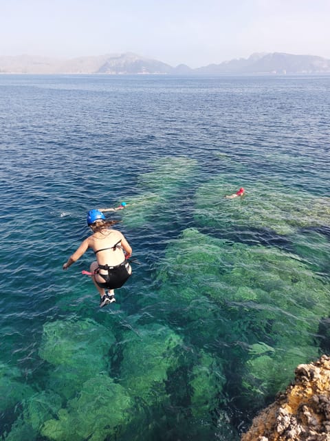Alcudia: Coasteering Cliff Jumping - Abseiling into the Mediterranean, plus snorkel and cave time