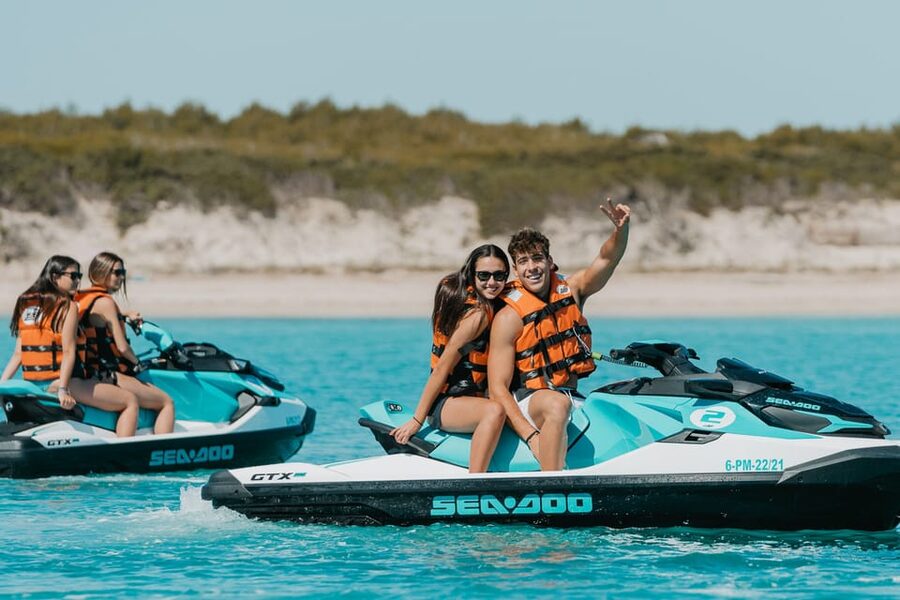 Can Picafort: Guided Playa de Muro Jet Ski Tour with Photos - Jet ski speed out of Can Picafort: why this area is such a good choice