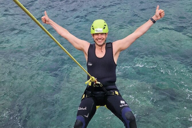 Coasteering northern area Mallorca (Alcudia) - The 8-meter rappel, why the big descent is the safety anchor
