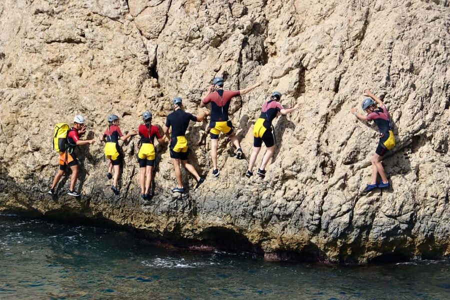 Coasteering South - Coasteering South at Cala Fornells: plan for a sea-first adventure