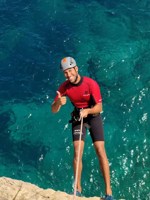 Coasteering South - A full 3 hours of mixed action: zipline, cliff jumps, and sea moves