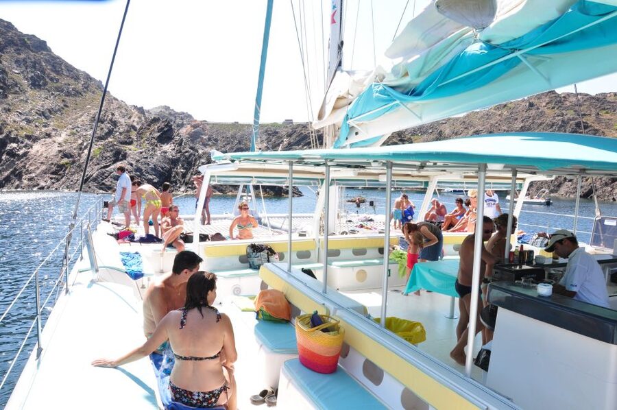 From Colònia de San Jordi : Catamaran Cruise to Es Trenc - Group Size and Vibe: Fun Music Without Being Chaotic