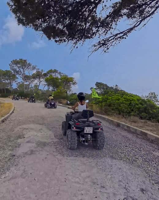 Magaluf: Quad bike tour through the mountains, visiting caves, coves, and cliffs - Cala Cap Falco: Swim Time in Clear, Turquoise Water