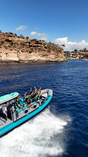 Mallorca: 2h speedboat tour, visit caves, cliffs and snorkel - The 1-hour snorkel and swim stop: the real highlight