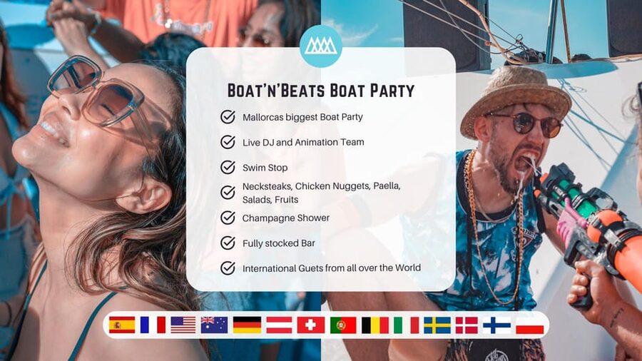 Mallorca: Boat Party with DJ, Buffet and Entertainment - The live DJ set, waterguns, and deck energy