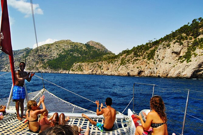 Mallorca Catamaran Tour in the Bay of Pollensa - The Catamaran Layout: Nets, Seating, and Staying Comfortable