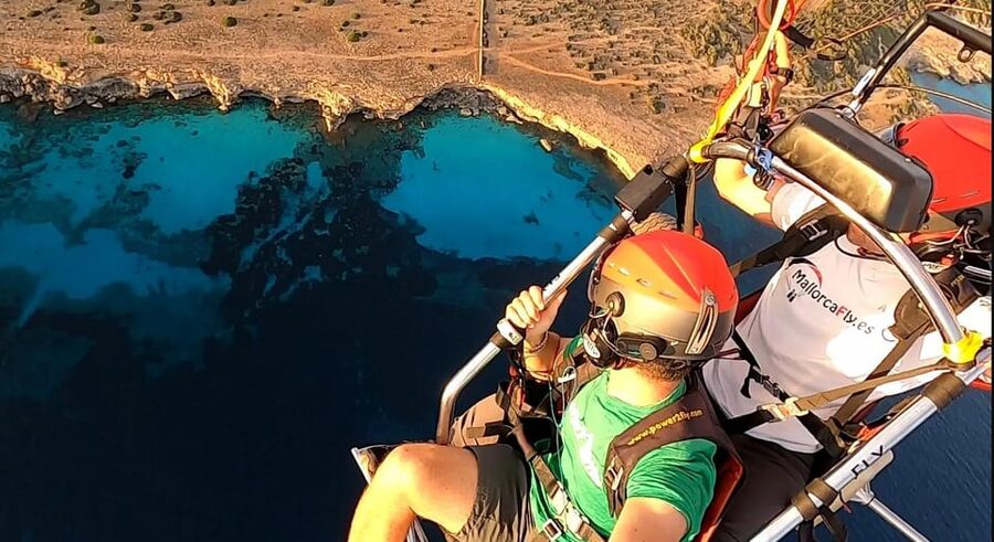 Mallorca: Paratrike Flight with Acrobatics and Engine Stop - Safety Gear, Intercoms, and GoPro Footage You Can Actually Use