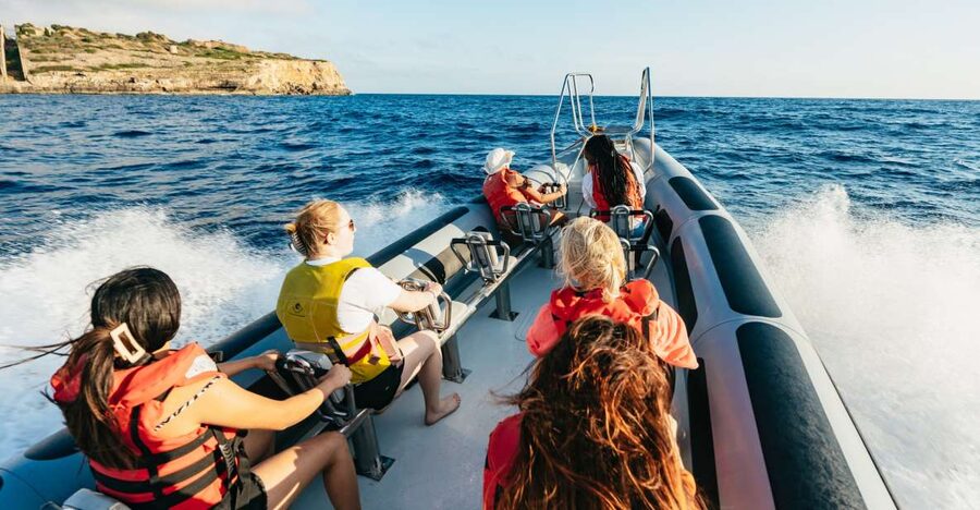 Palma Bay: 1-Hour Speedboat Adventure - Cap Rocat Cliffs and Coves You See From Full Speed