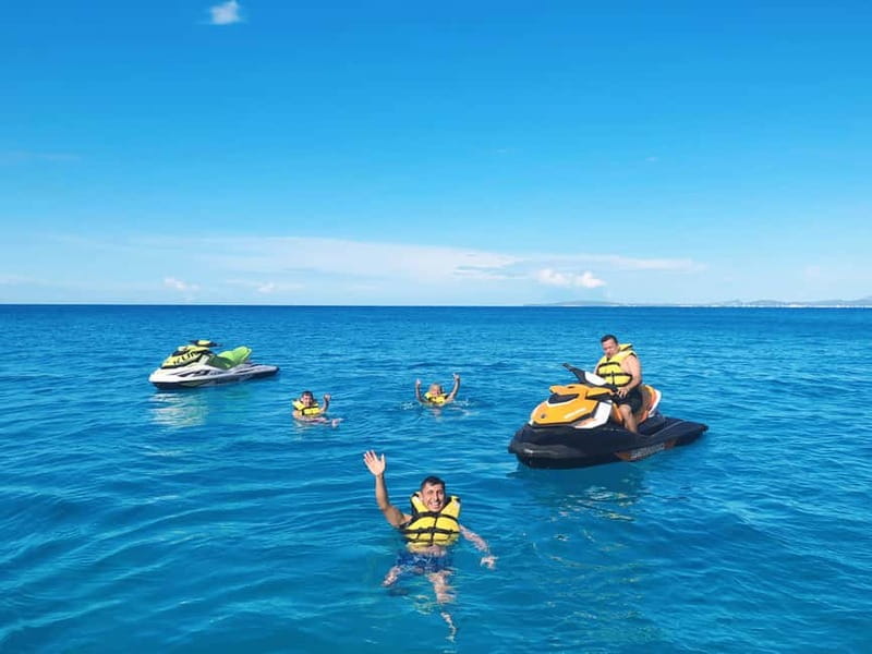 Palma de Mallorca: Los Deltas Jet Ski Tour - Cala Vella: your swim and snorkel window