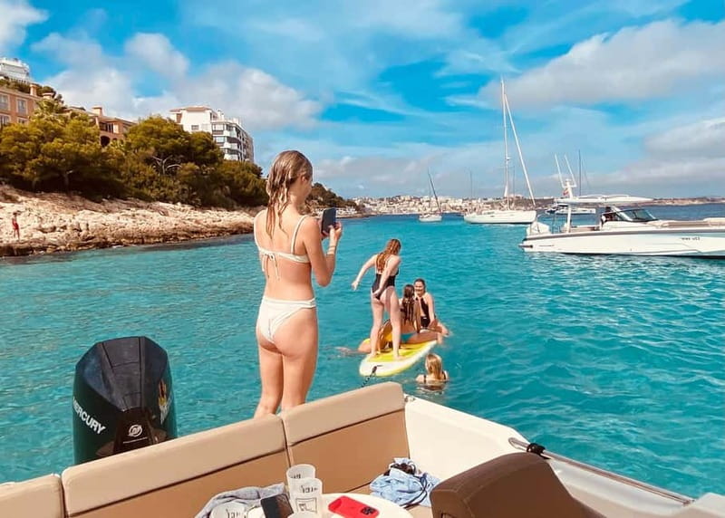 Palma de Mallorca: Private Boat Tour with Snorkel and Paddle - Cala Vinyes: SUP, snorkeling, and even kayaking time on the plan