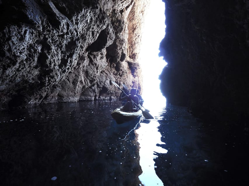 Sant Elm: Guided kayak tour to Cala en Tío with caves - Sant Elm to Cala en Tió: the coast you see only from the water