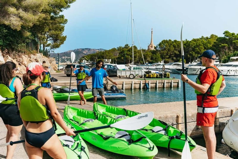 Santa Ponsa: Marine Reserve Kayak Tour - Single or double kayaks: stable boats with backrest comfort